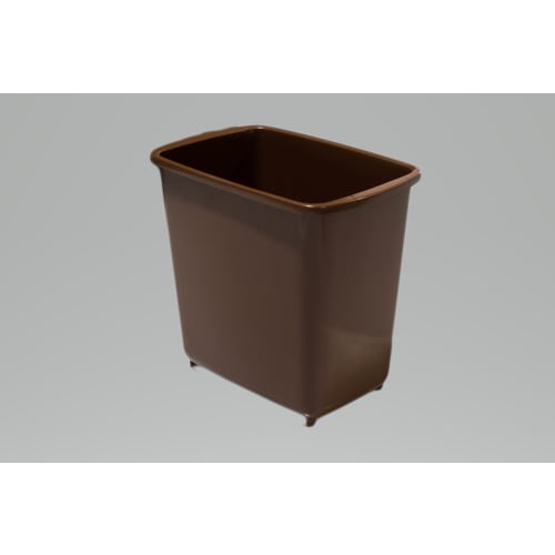 Wescon Classique Wastebasket 8 Quart Rectangular, Brown